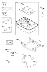Fuel Supply Group Diagram and Parts List for 386447-0099-H5 200000 - 399999 Briggs and Stratton Engine